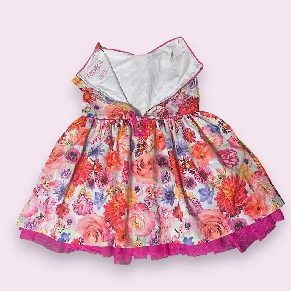 Florabelle Floral Dress with Back Zipper Toddler Kids Size 2T
